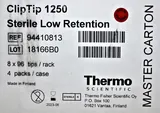 Thermo Scientific Clip Tip 1250 Sterile Pipet Tips Low Retention Box of 3