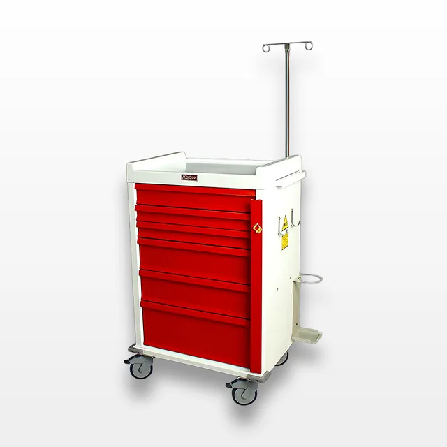 Harloff MR-Conditional Emergency Cart 7-Drawer MRI Safe