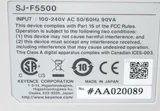 Keyence SJ-F5500 Static Elimination Blower High-Precision Ion Balance