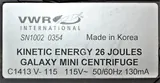 VWR Galaxy Mini Star Centrifugation Mini Centrifuge 6000 RPM 6 x 2ml Capacity