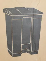 Rubbermaid 12 Gal. Step-On Container Hands-Free Trash Disposal for Offices