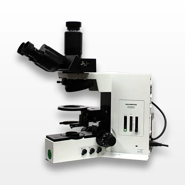 Olympus BX50F4 Microscope with U-LH100 Halogen Lamp - Used, Fully Functional