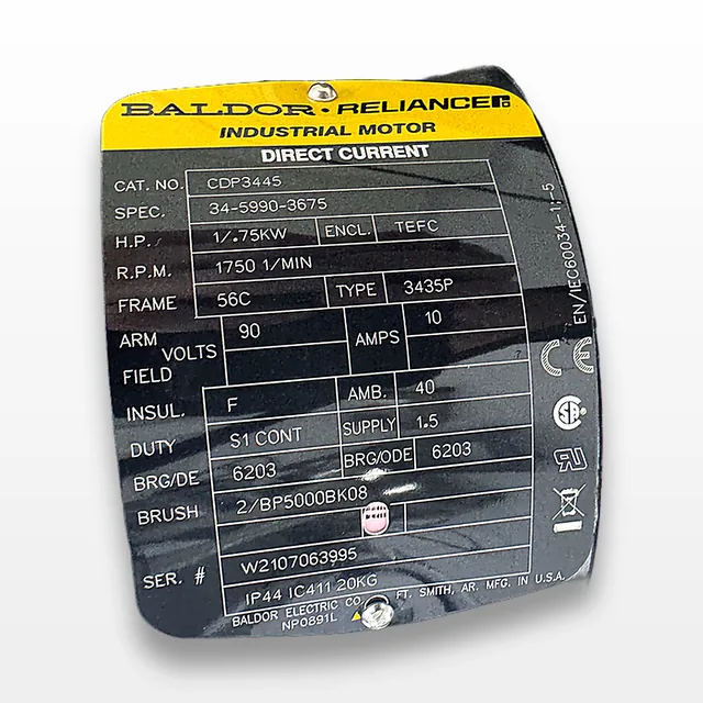 Indco Washguard Adjustable Speed Controller with Baldor Motor VG