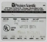 Precision Scientific 181 Water Bath 2.5L Turnkey Temp Range Ambient to 99.9C