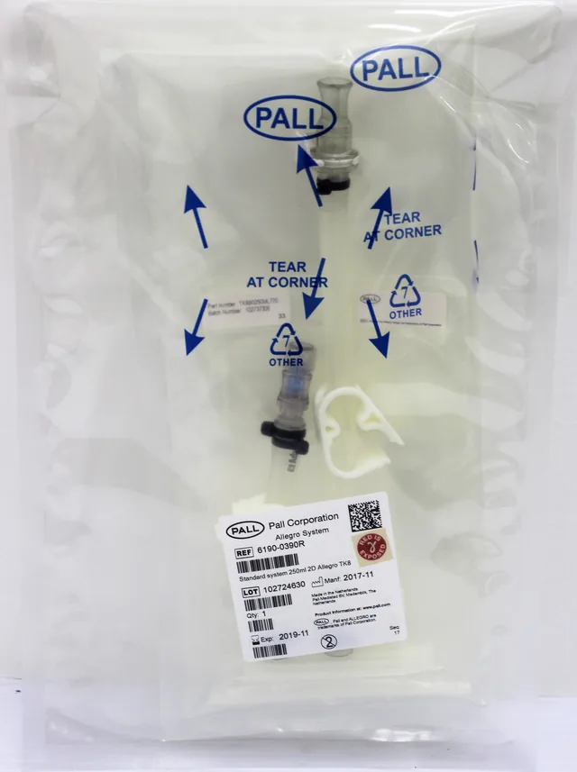 Pall Lot: 6190-0390R Standard System 2D 250mL Biocontainer Medical Grade
