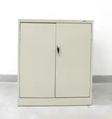 Uline Storage Cabinet Furniture Metal Beige Lockable 42inch Adjustable Shelves