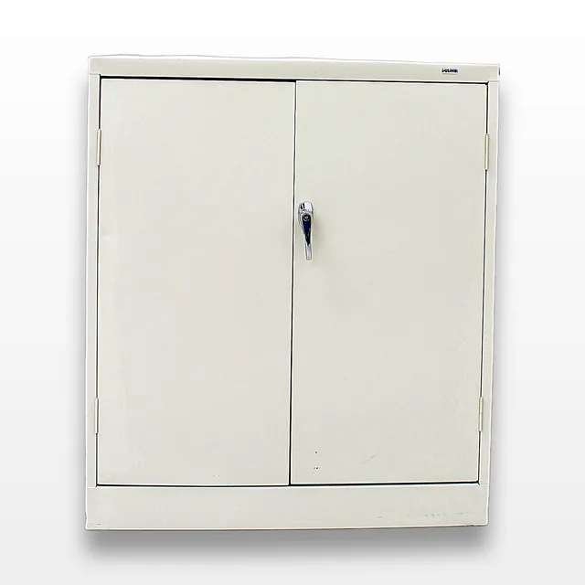 Uline Storage Cabinet Furniture Metal Beige Lockable 42inch Adjustable Shelves