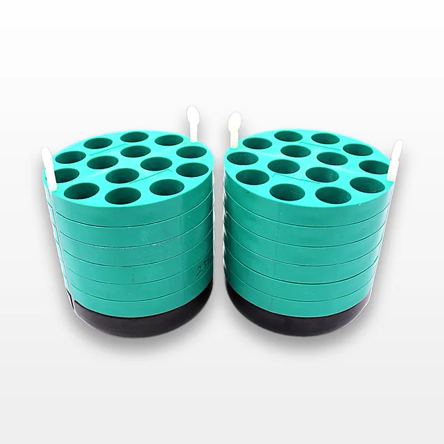 Beckman 349950 14-Slot 15ML Test Tube Bucket Inserts - Pack of 2, Used