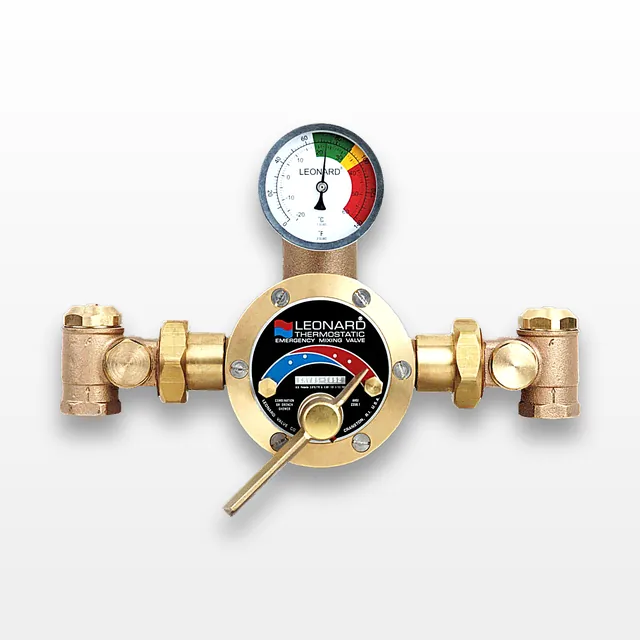 Leonard TM-600-LF Shower Valve Thermostatic Mixing Valve 140°F Bronze