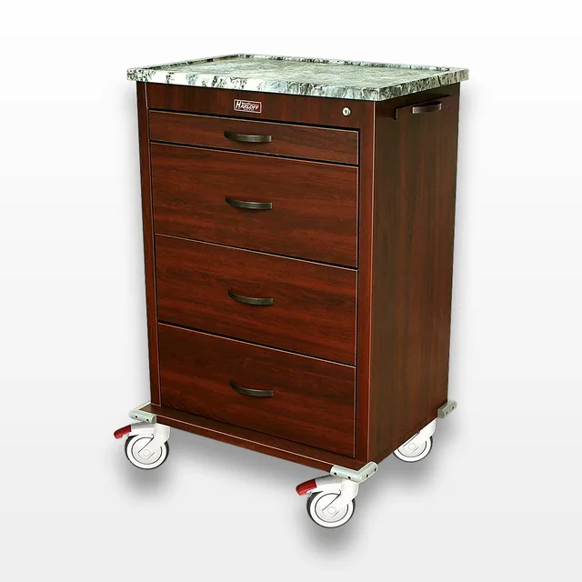 Harloff WV6520-CM Medical Cart with Marble Top and Wheels