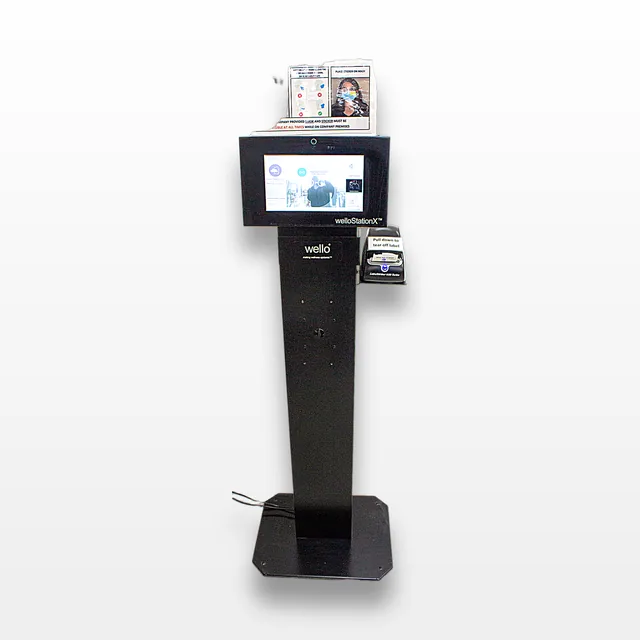 Wello Inc WelloStationX Non-Contact Thermometer Kiosk Temperature Screening
