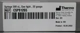 Hamilton 500uL Gastight Syringe 22 Gauge 1700 Series RN Model CSP81265