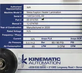 Kinematic Mesa Kapton Heater Lamination Module, Lamination Instrument