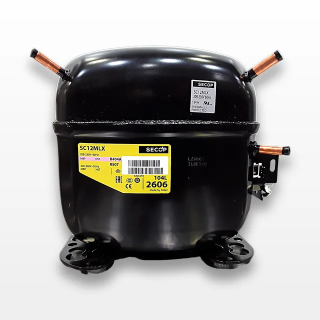 Secop SC12MLX Recip Compressor, R404/R507, 120V/220V, 50Hz/60Hz