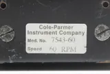 Cole Parmer MasterFlex Pump Drive 7543-60 Fixed Flow 60RPM Stainless Steel
