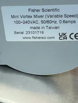 Fisher Scientific MINI VORTEX MIXER (VARIABLE SPEED) Vortex Mixer Tube Mixing