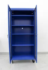 Sandusky Blue Mobile Clear View Cabinet VG 4-Shelf Adjustable Storage