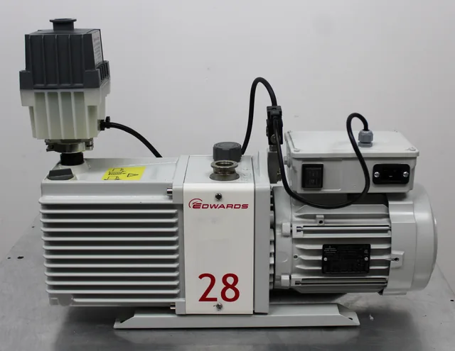 Edwards E2M28 Vacuum Pump Rotary Vane Coarse/Medium Vacuum KF25 Inlet Used