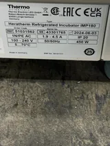 Thermo Fisher Scientific IMP180 Heratherm Refrigerated Incubator 5 to 70C