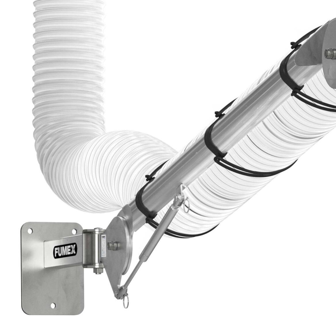 Movex PSS 2000-160 Extraction Arm Fume Hood Stainless Steel Design