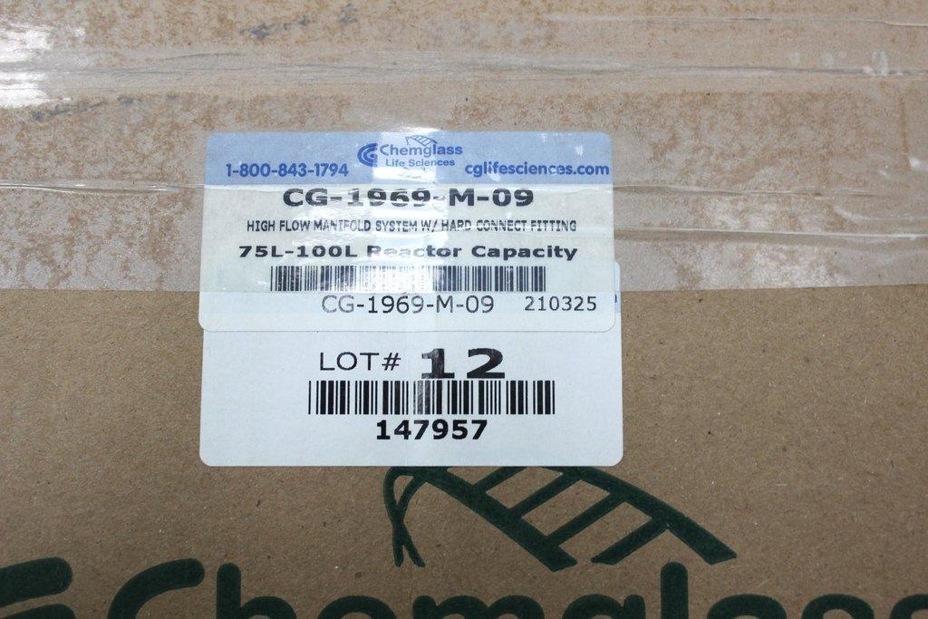 Chemglass CG-1969-M-09 Inlet/Outlet Jacket High Flow Fitting Glassware