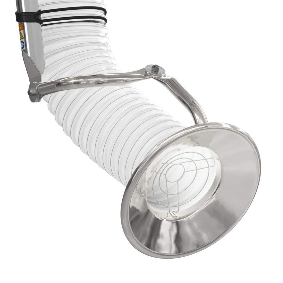 Movex PSS 2000-160 Extraction Arm Fume Hood Stainless Steel Design