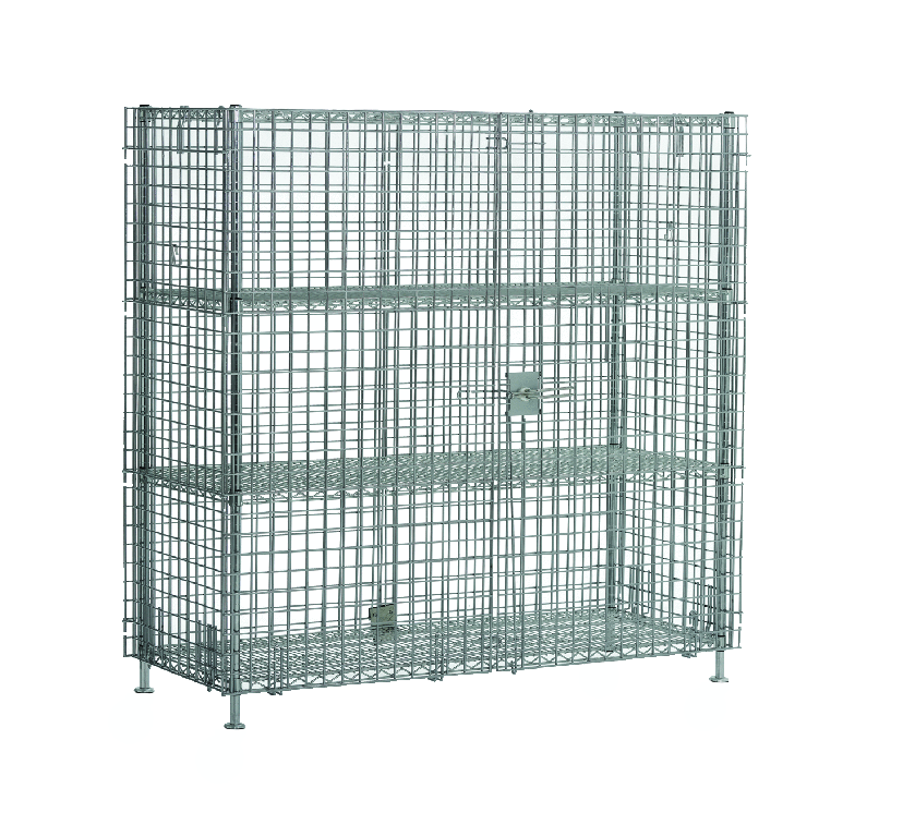 Olympic Mobile Bulk Cage Storage Cart with Casters  L5BSCG New