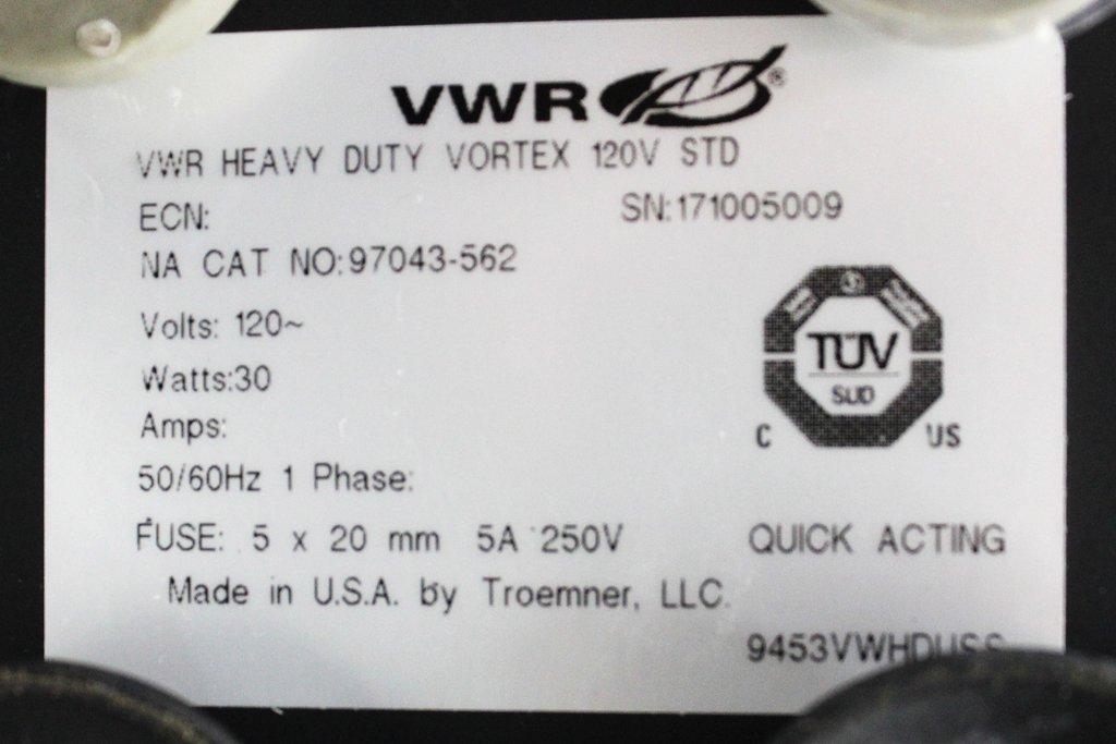 VWR Heavy Duty Vortex Mixer Excellent Condition 120V 50Hz/60Hz 14lb Functional