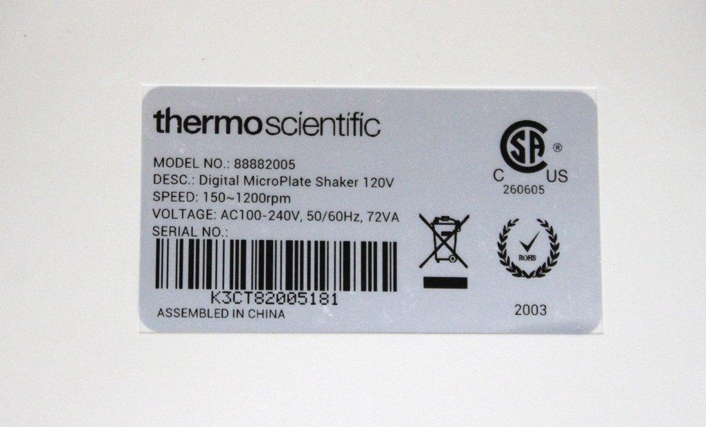 Thermo 88882005 Microplate Shaker Digital High-Speed Lab Shaker 100V-240V