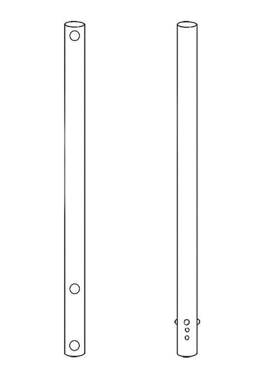 Ace Glass 8076-43 Stir Shaft Solid Pins 19MMOD 32in Homogenizer Accessory