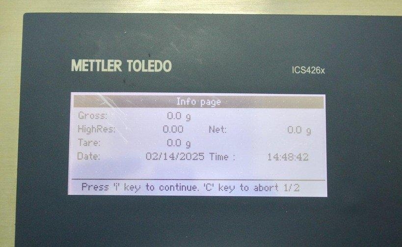 Mettler Toledo ICS426x Laboratory Scale VG Condition Includes Power Cord/Cables