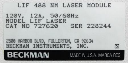 Beckman Coulter Lif 488 NM Laser Module Lif Laser 727620 120V 50/60Hz Fair