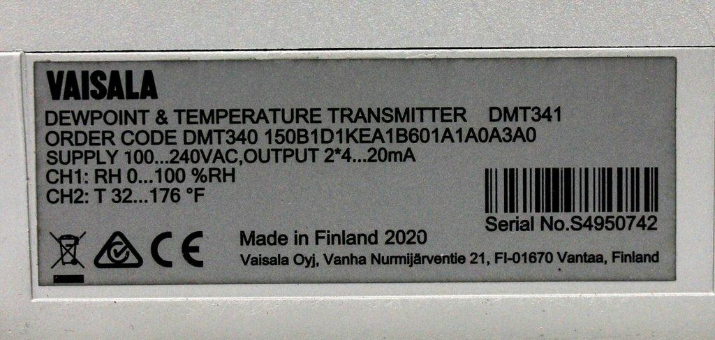 Vaisala DMT340 Dewpoint Temperature Transmitter 120V Used For Industrial