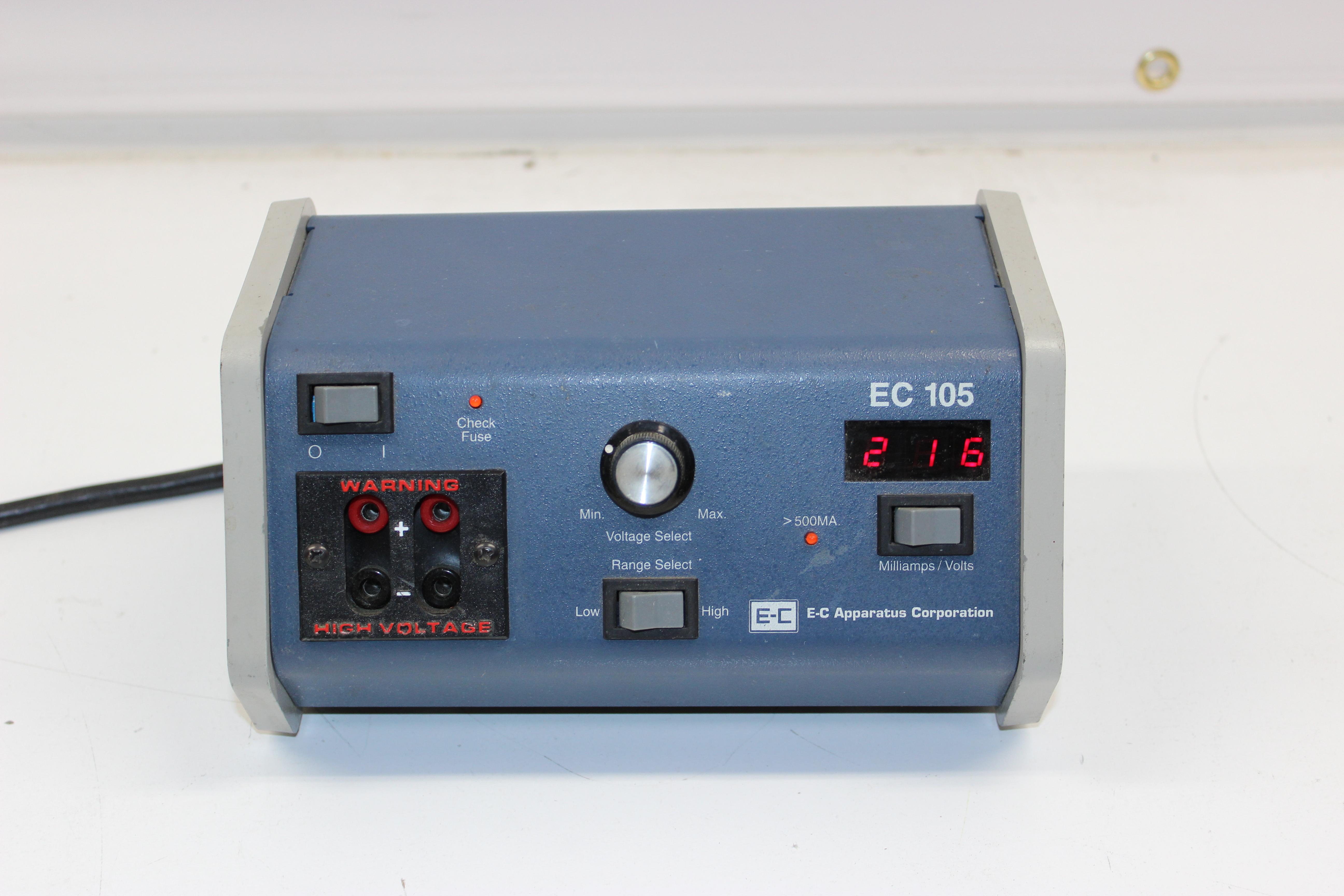 E-C Apparatus Model EC 105 Electrophoresis Power Supply with LED Display