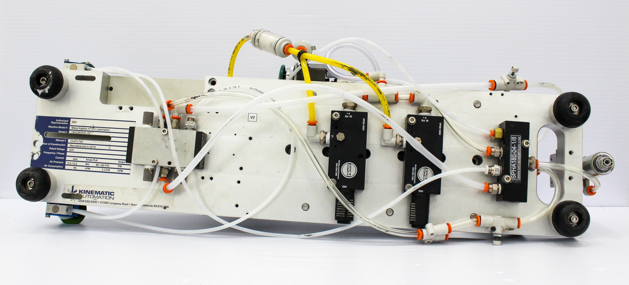 Kinematic Mesa Kapton Heater Chiller/Heater Pneumatic Pressure Control 2019