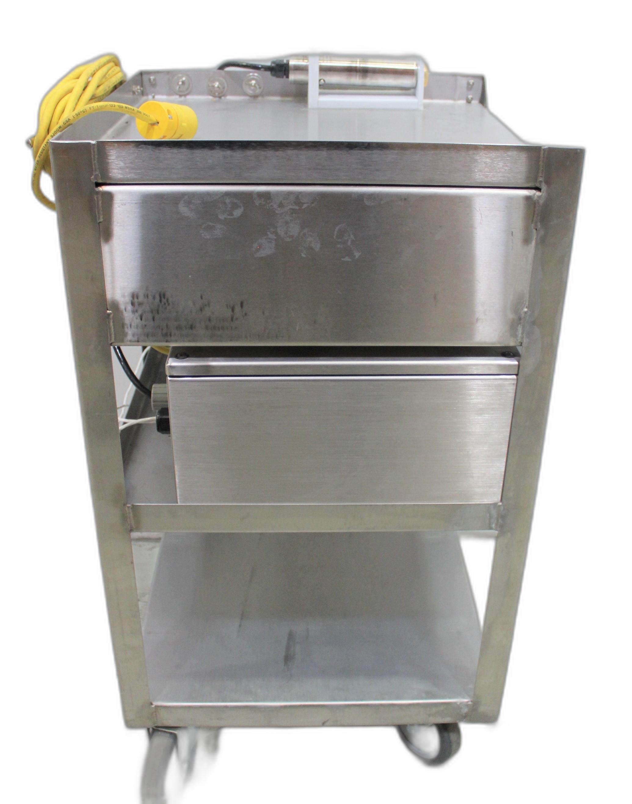 Global Industrial CR2919 Chart Recorder on SIP Cart with Honeywell DR4500