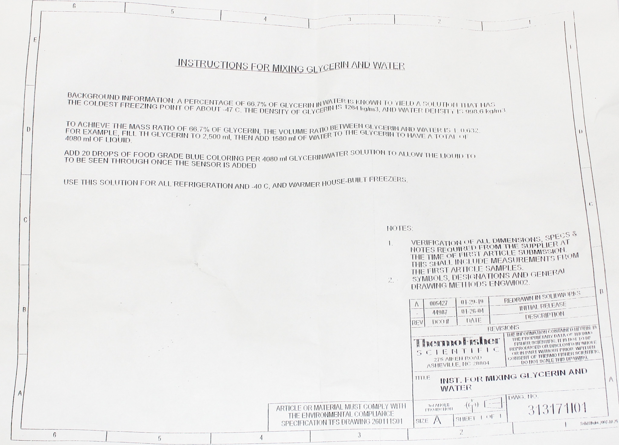 Thermo Refrigerator Solution for Glycerin and Water Mixing, Wall Shelf Included