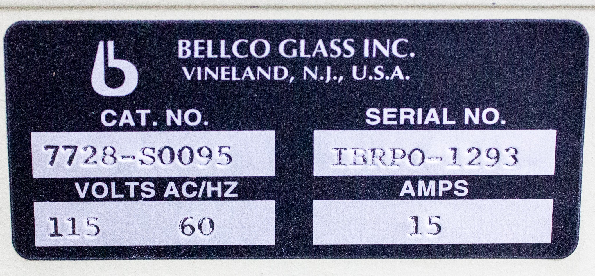 Bellco Single Window Standard Incubator -9 to 50C, 40cu ft, Tested
