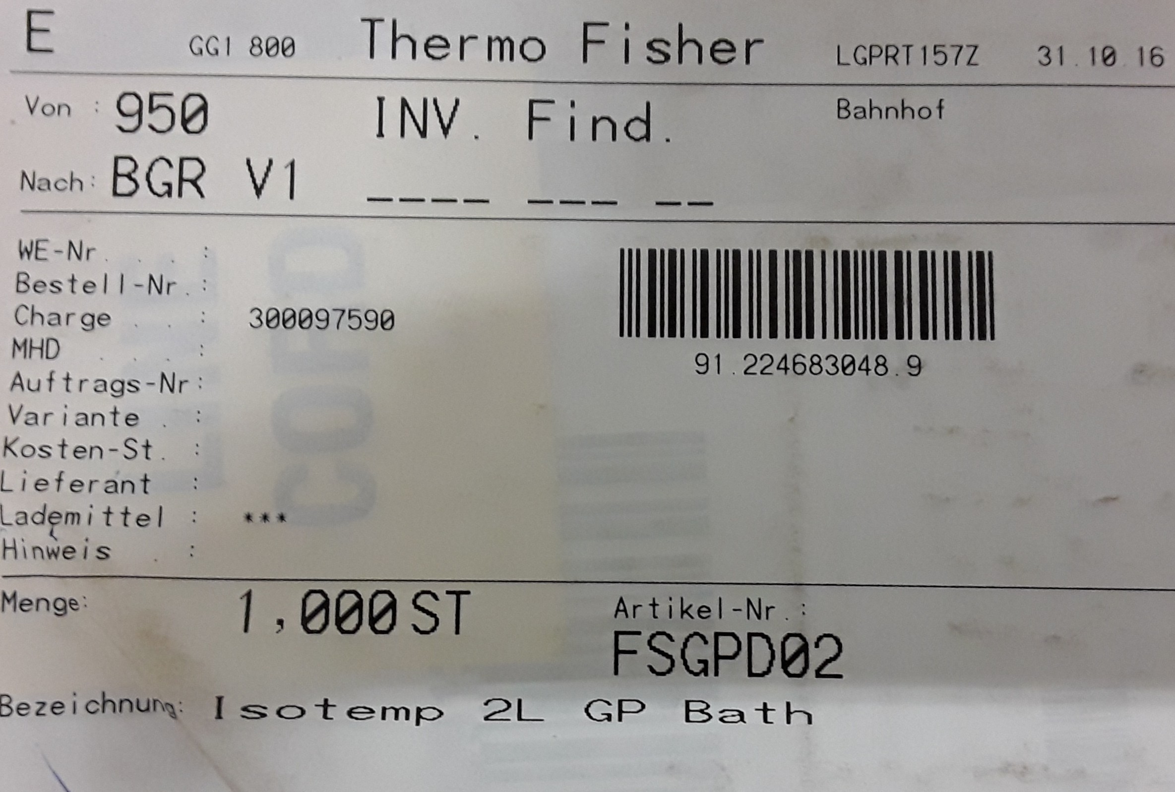 Thermo FSGPD02 Water Bath 2L Ambient to 90C Digital Display Turnkey System