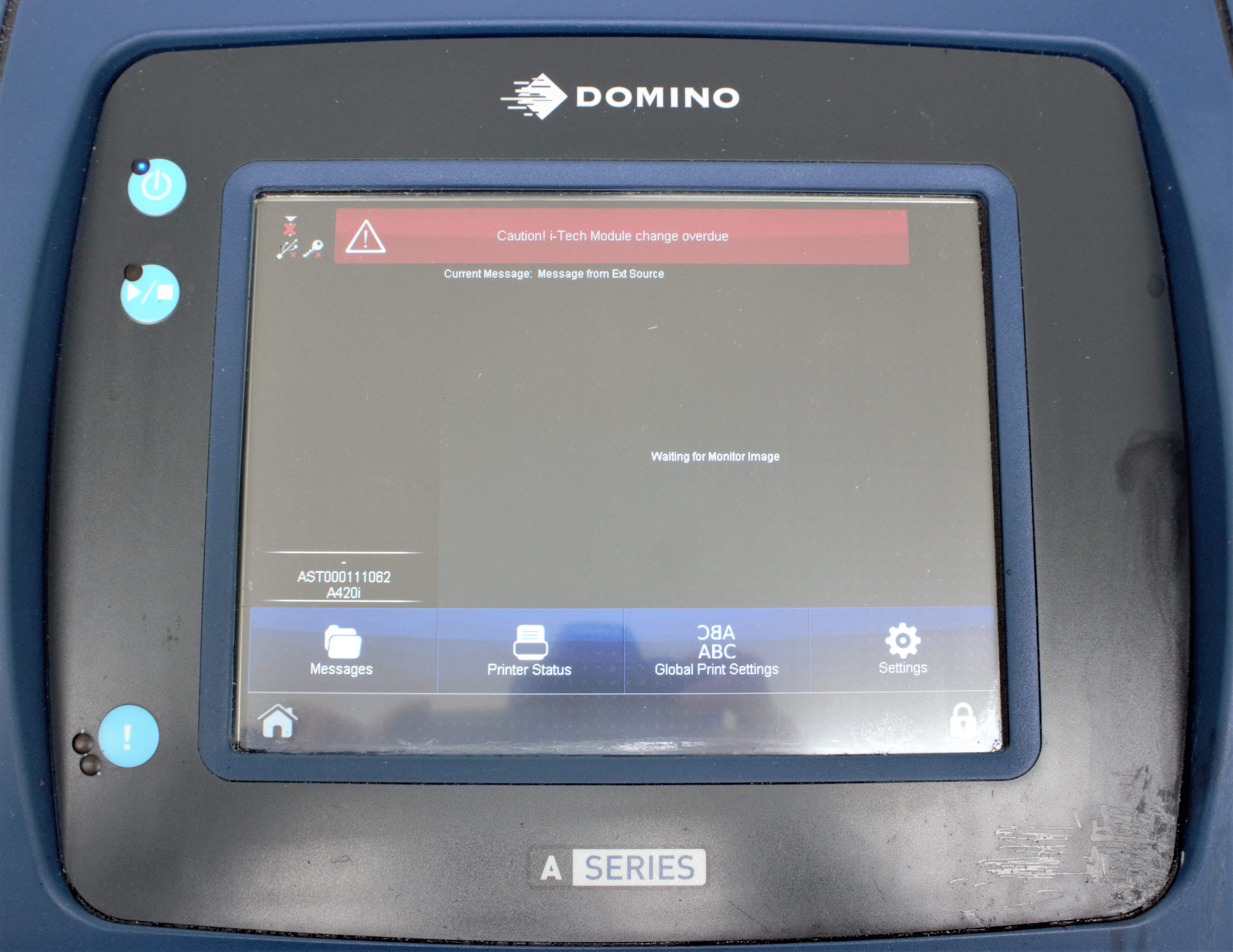 Domino A420i Ink Jet Printer Label Printing 4 Lines 325m/min Used