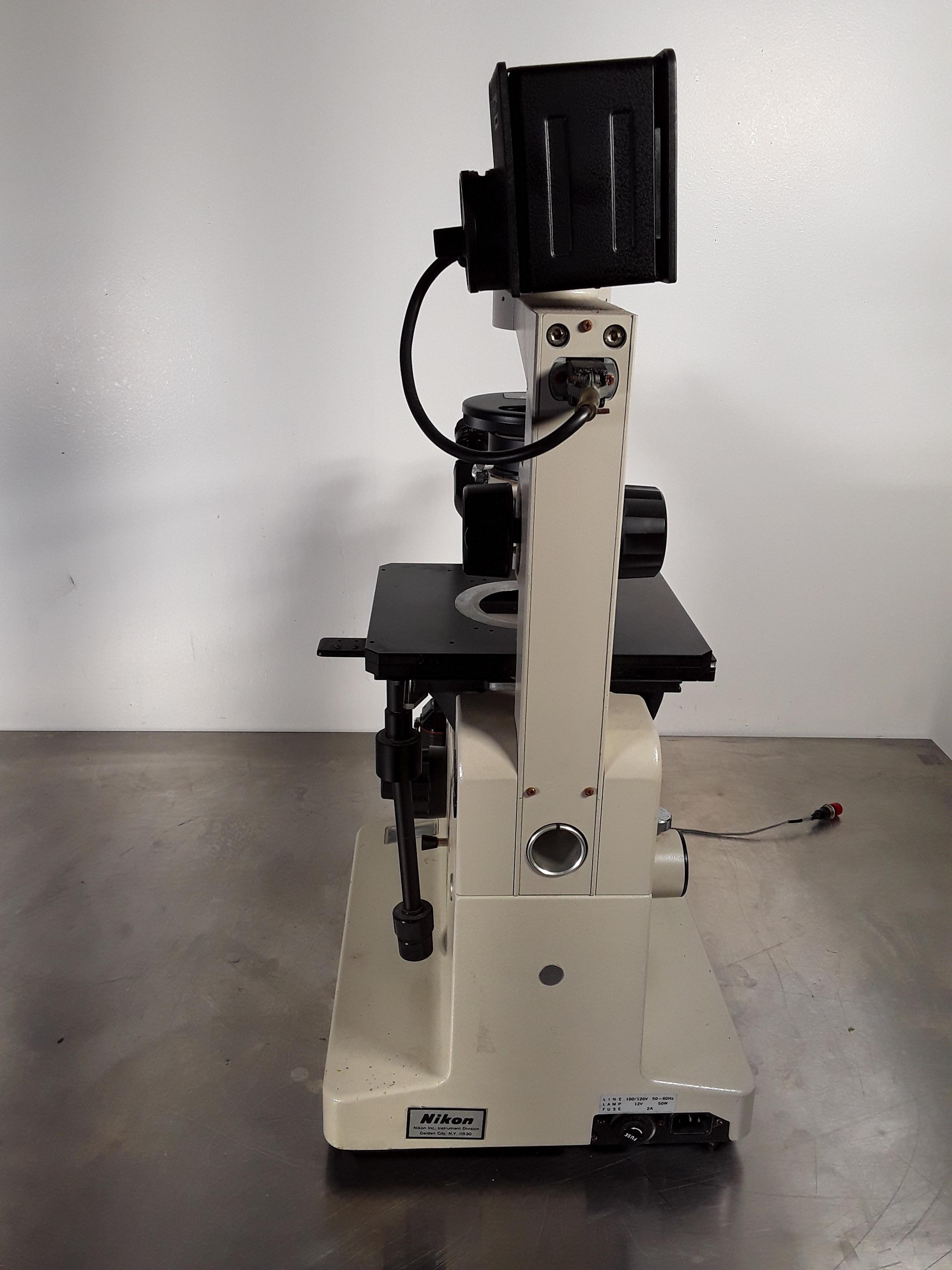 Nikon TMD Diaphot Inverted Microscope Routine & Research 2 Camera Ports