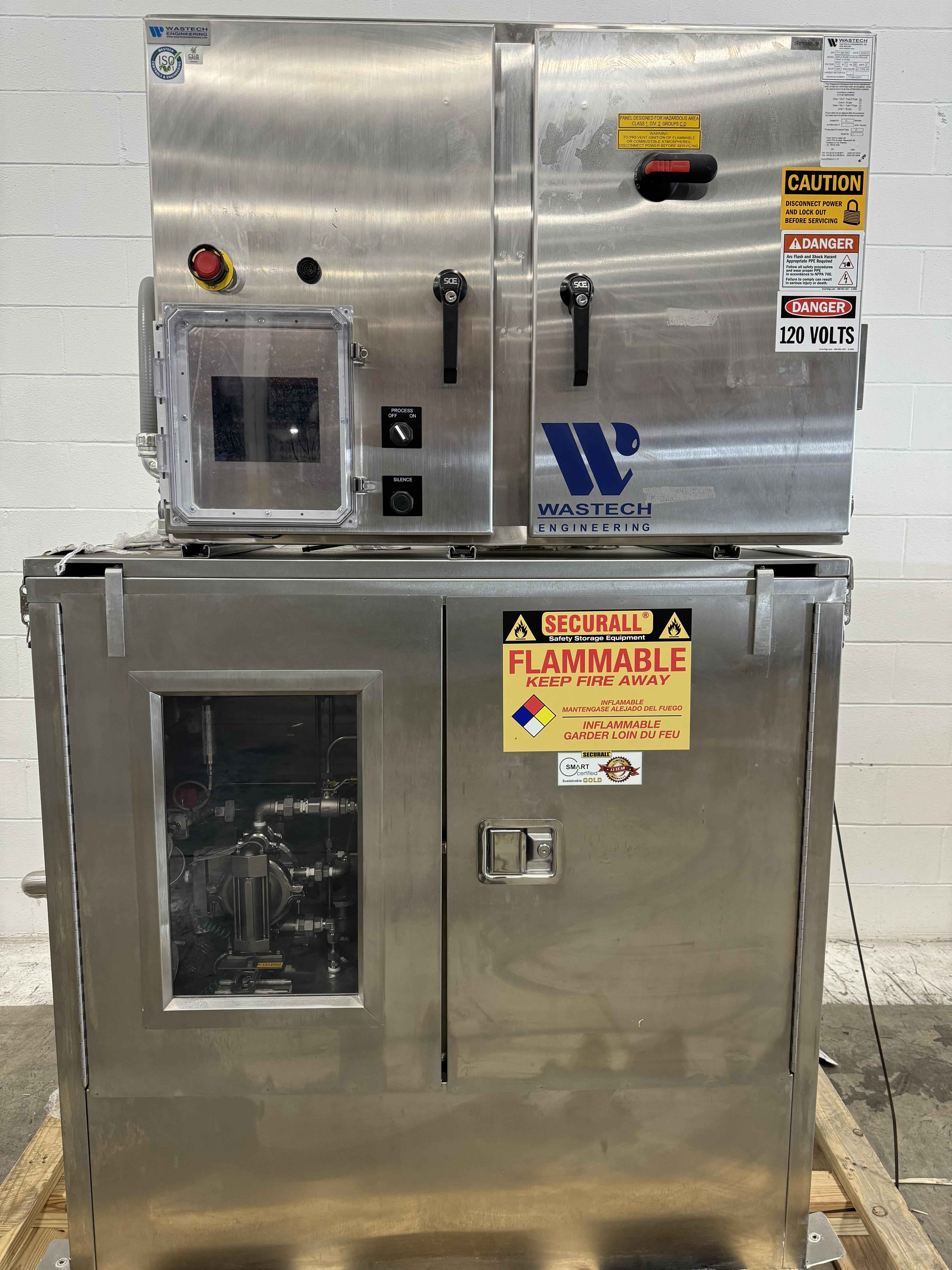 Wastech SSPLS-30-005 Solvent Dispense System - 30 Gal, Stainless, Used