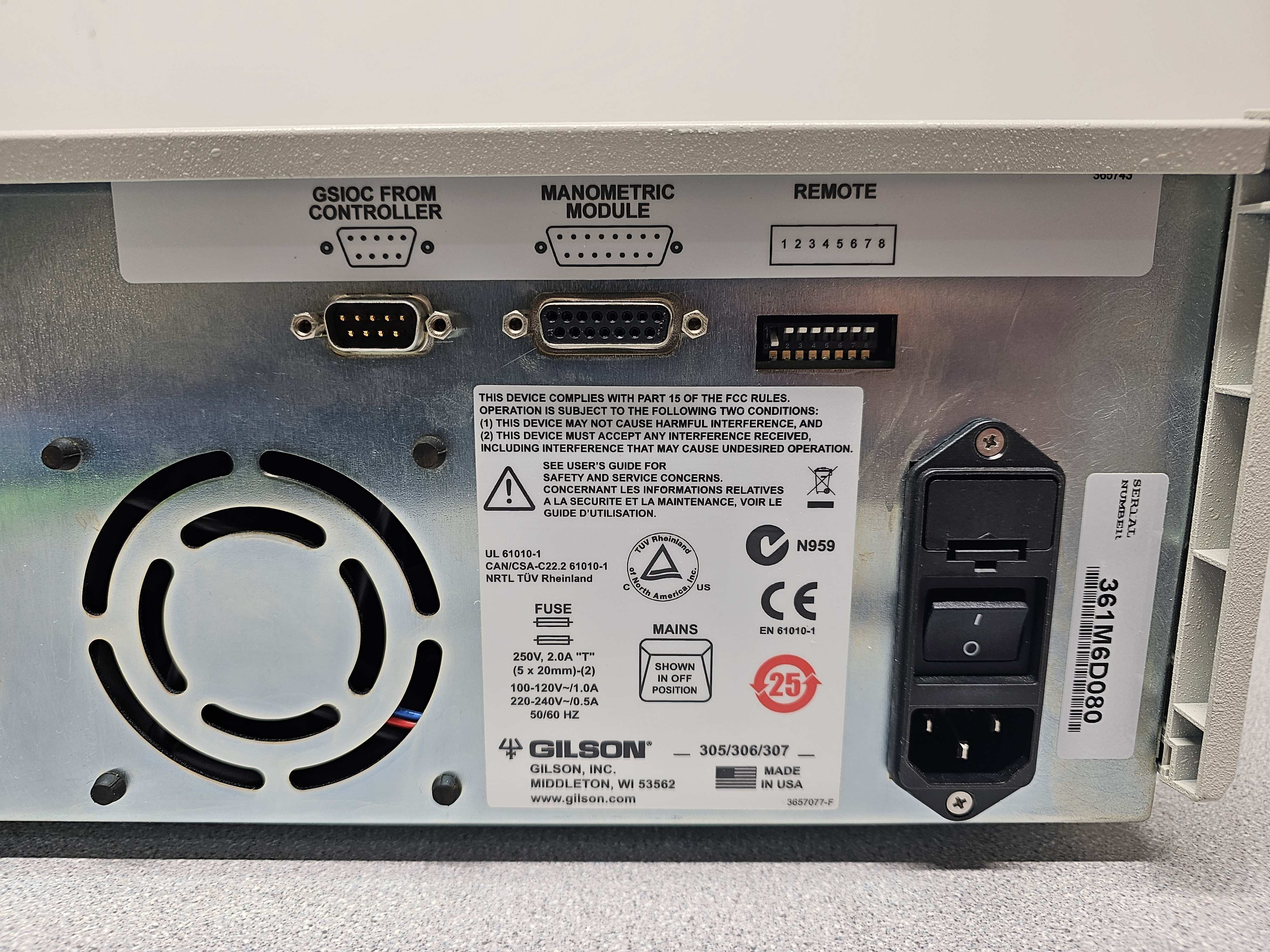 Gilson 306 HPLC Pump 10 L/min - 200 mL/min Flexible Viscosity Control