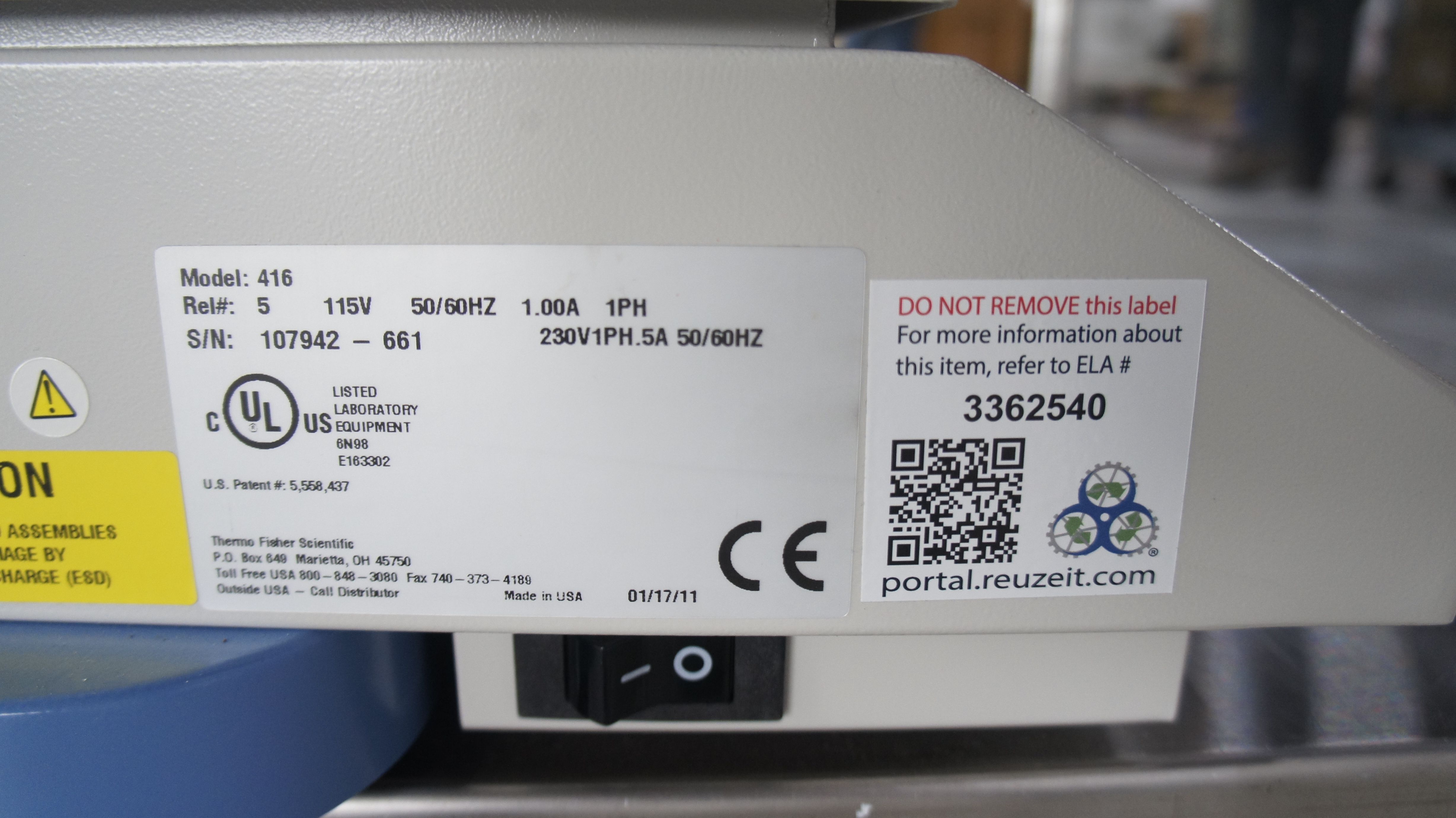 Thermo 416 Orbital Shaker Incubator Shaker 25-525 RPM Adjustable Speed