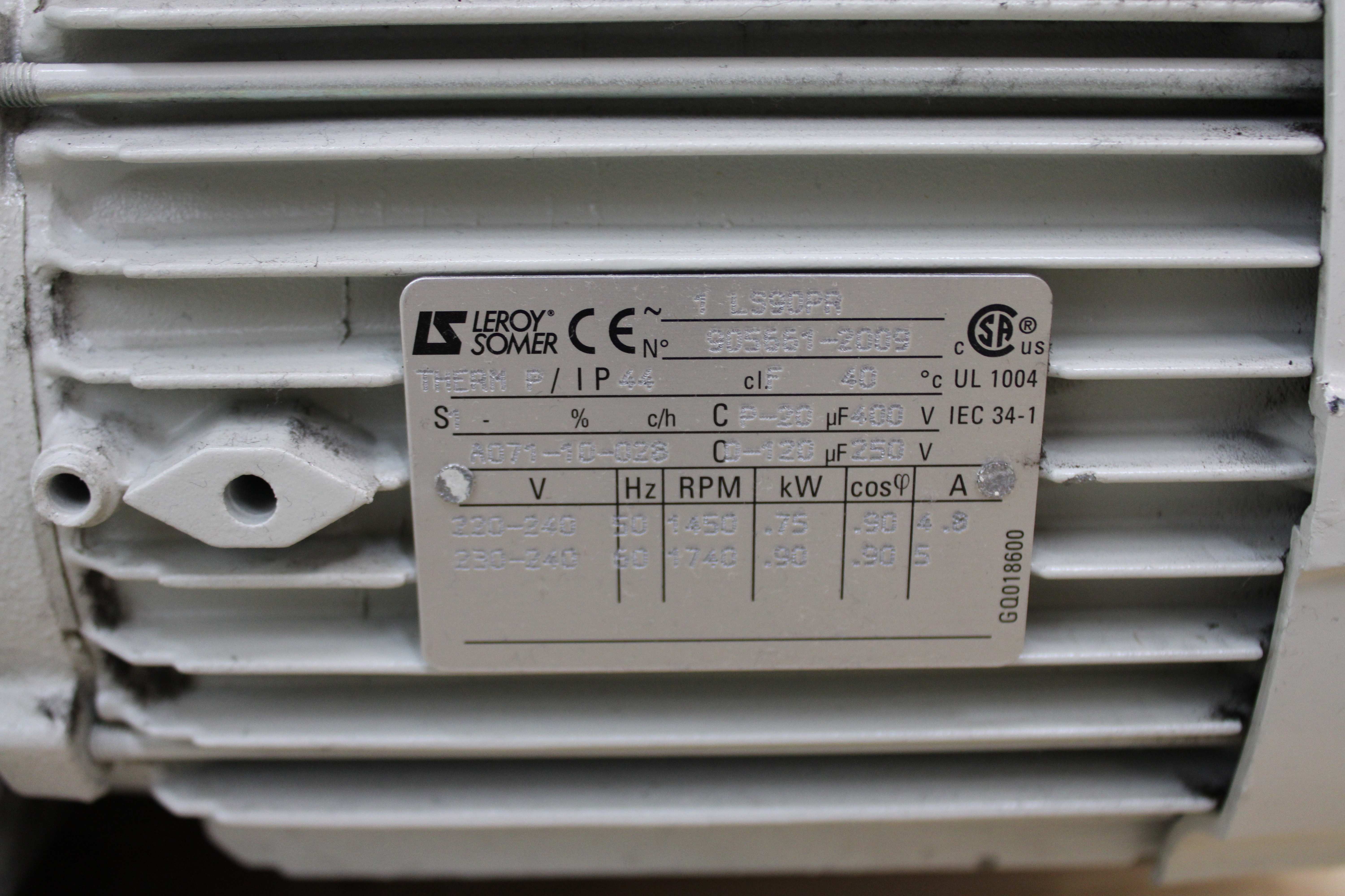 Edwards E2M30 Rotary Vane Vacuum Pump 11.4 CFM, 120V/220V, Used