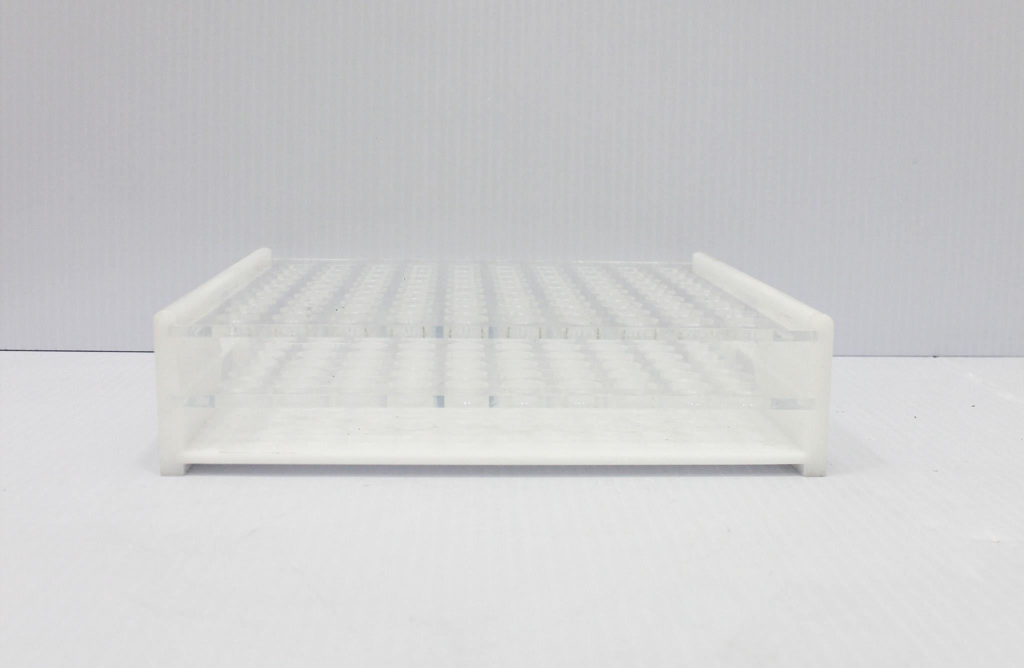N/A Clear Acrylic 100 Place Test Tube Rack Refrigerator-Freezer Storage
