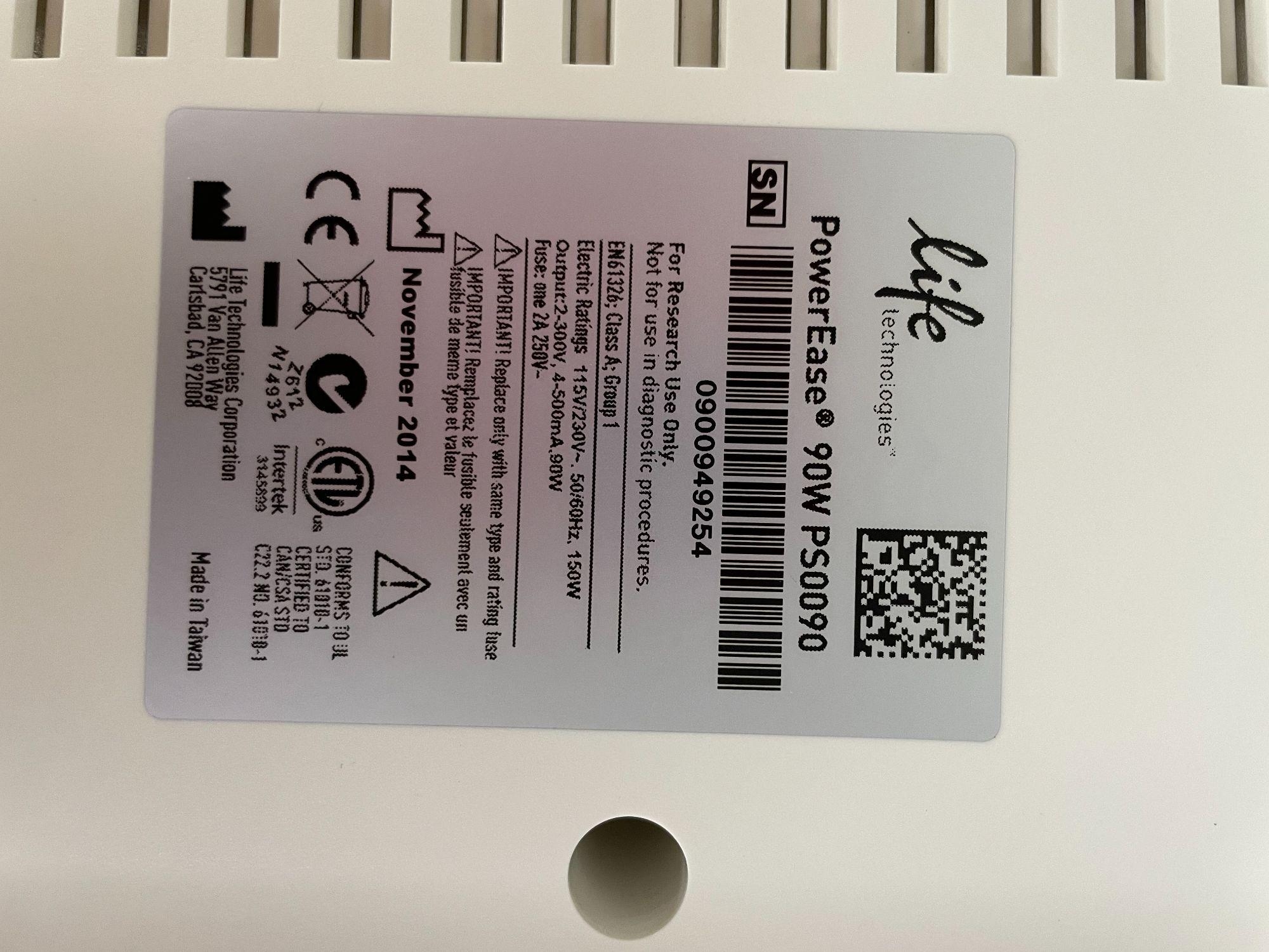 Life Technologies PowerEase™ 90W Power Supply (115 VAC)