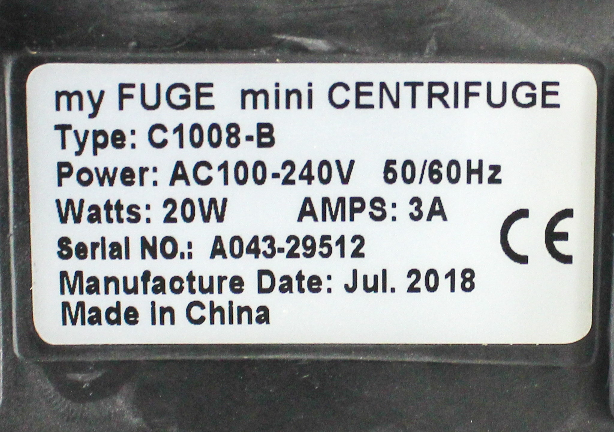 LabForce C1008-B Microcentrifuge 6000RPM Compact Design 120V Used