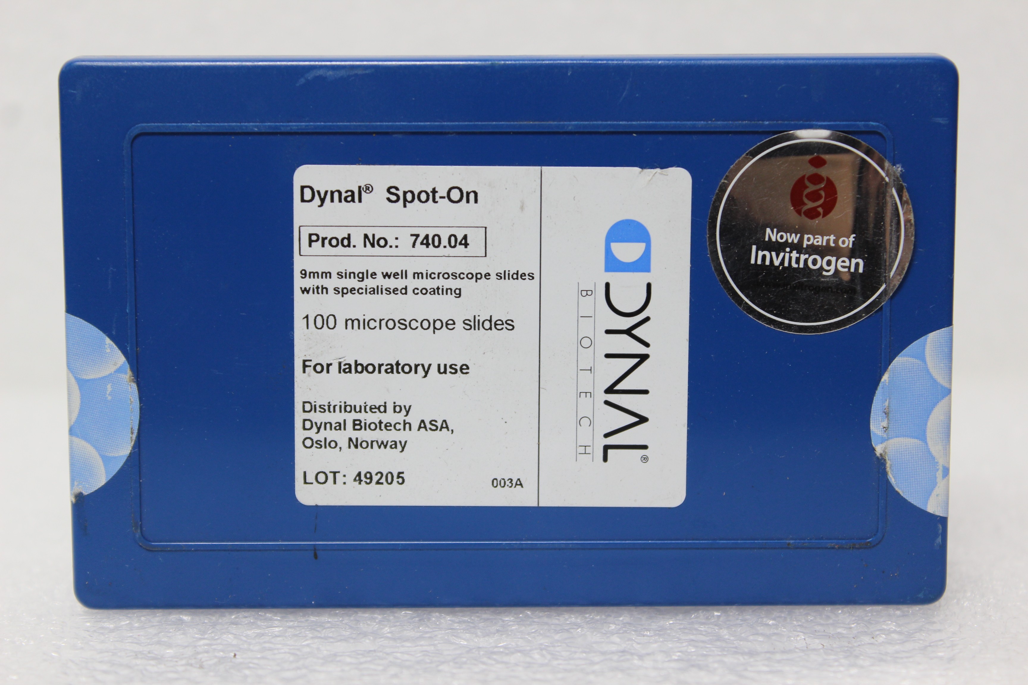 Dynal / Thermo Spot-On 9mm Single Well Microscope Slides for Microscopic Analysis