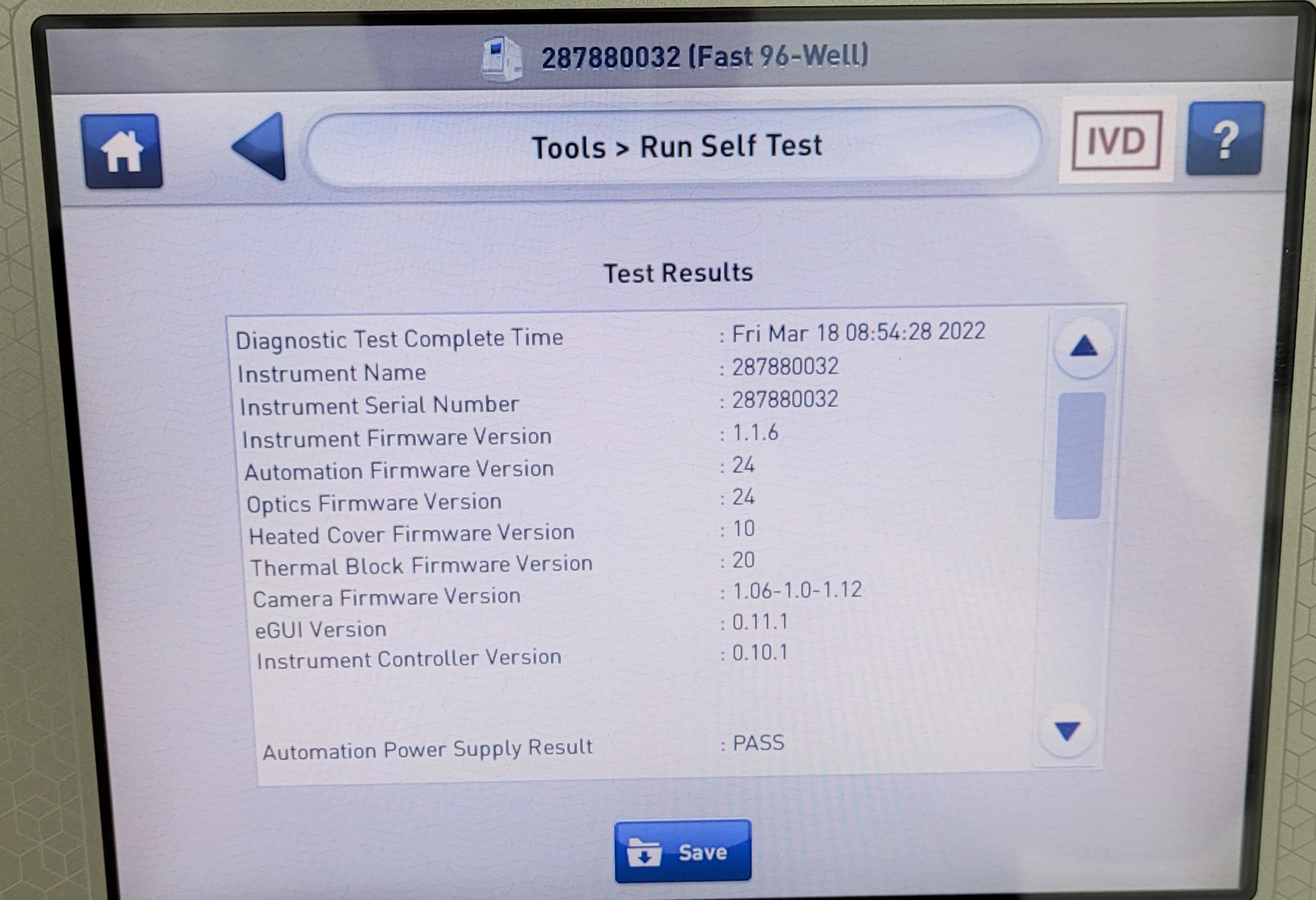 ABI 4470660 QuantStudio Dx Real-Time PCR 96-Well Platform IVD Test Mode